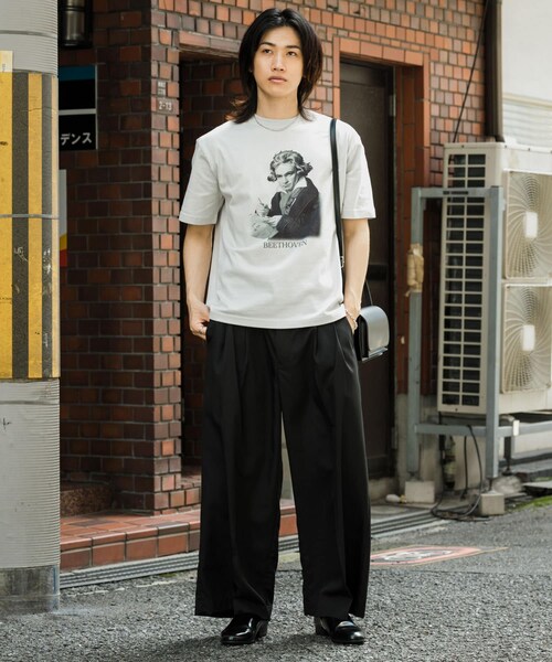 SENSE OF PLACE by URBAN RESEARCH(センスオブプレイスバイアーバンリサーチ)の「ヴィンテージライクTシャツ(ベートーヴェン)(Tシャツ/カットソー・メンズ・WHITE/BLACK/L.GRAY/YELLOW・M/L)」の16枚目の写真