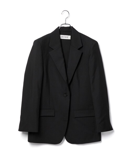 ROHE ブラック テーラードジャケット ROHE ブラック テーラードジャケット