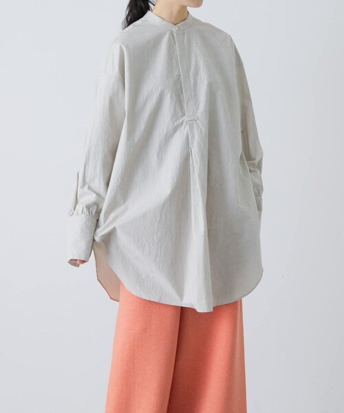 かぐれ（カグレ）の「コットンチュニックシャツ（シャツ/ブラウス・レディース・OFF/L/GRAY・Free）」の17枚目の写真