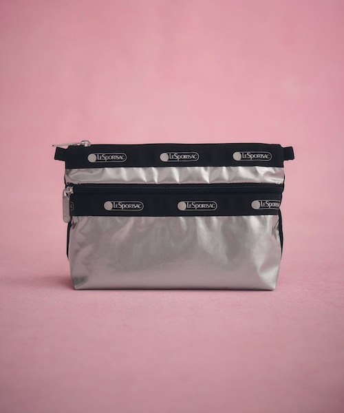 ADAM ET ROPE'（アダムエロペ）の「【LeSportsac for ADAM ET ROPE'】COSMETIC CLUTCH (SHINE/SOLID)（ポーチ・レディース・シルバー・F）」の6枚目の写真