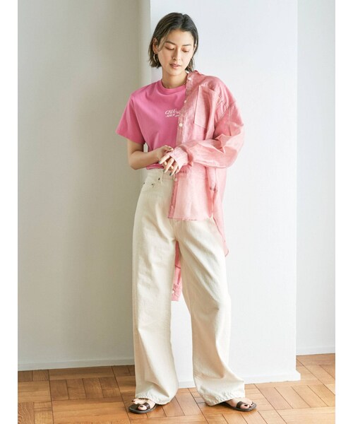 Ungrid（アングリッド）の「ハイウエストオーガニックコットンルーズデニム（デニムパンツ・レディース・アイボリー/ブルー・24ｲﾝﾁ/25ｲﾝﾁ/26ｲﾝﾁ）」の10枚目の写真