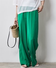 CHIC STYLE | 大きいサイズ レーヨン麻リラックスワイドパンツ シックスタイル(その他パンツ)