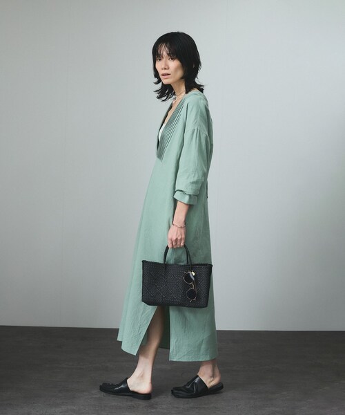 ADAM ET ROPE'（アダムエロペ）の「【Letra（レトラ）for SALON】PRAYA short XS/プラヤメル（かごバッグ・レディース・ブラック/ブラック系/オレンジ系・F）」の5枚目の写真