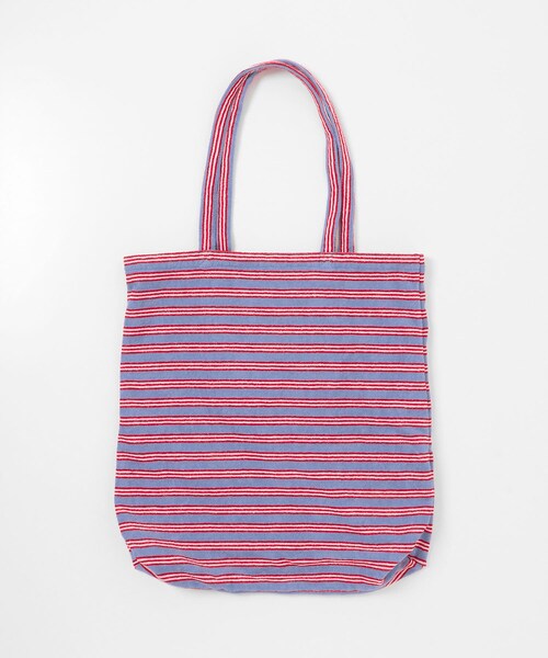 URBAN RESEARCH Sonny Label（アーバンリサーチサニーレーベル）の「パイルボーダービッグトート（トートバッグ・レディース・チャコール/グリーン/ブルー・One）」の20枚目の写真