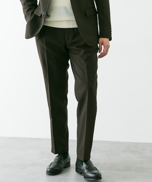 URBAN RESEARCH DOORS（アーバンリサーチドアーズ）の「LIFE STYLE TAILOR　ウールライクソフトツイルストレッチパンツ（スラックス・メンズ・GRAY/NAVY/BROWN・S/M/L/XL）」の2枚目の写真