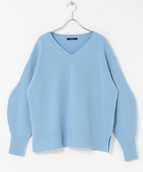 URBAN RESEARCH ROSSO（アーバンリサーチロッソ）の「ウールカシミヤVネックニットプルオーバー（ニット/セーター・レディース・OFF/PINK/BLUE/NAVY・Free）」の20枚目の写真