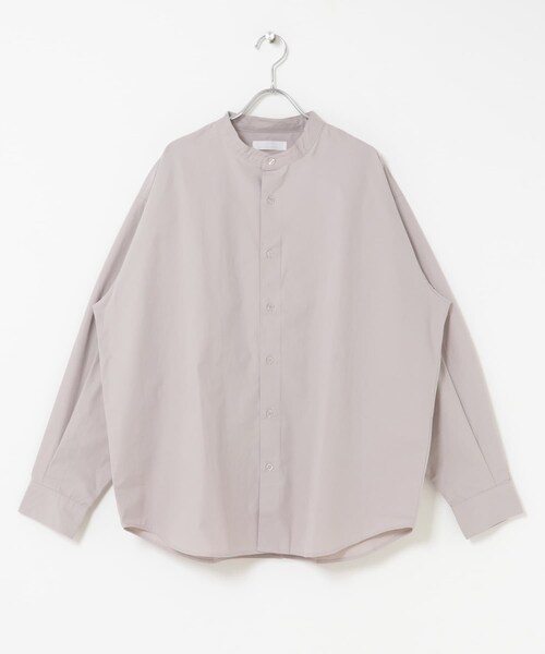 SENSE OF PLACE by URBAN RESEARCH（センスオブプレイスバイアーバンリサーチ）の「ピーチブロードバンドカラーロングスリーブシャツ（シャツ/ブラウス・メンズ・L.GRAY/CHARCOAL/L.BLUE・M/L）」の4枚目の写真