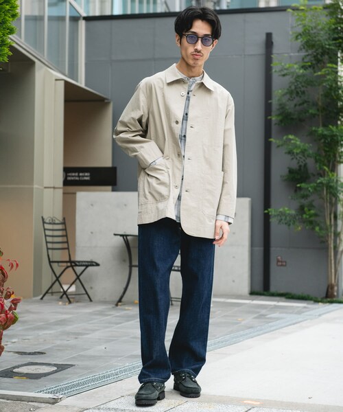 URBAN RESEARCH DOORS（アーバンリサーチドアーズ）の「バイオウォッシュ カバーオール ミドルジャケット（カバーオール・メンズ・GREIGE/CHARCOAL・M/L）」の8枚目の写真