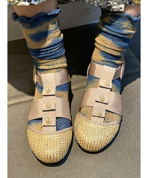 merry jenny（メリージェニー）の「箔グログランベルトシューズ（サンダル・レディース・オフホワイト/ブラウン/ベージュ・M/L）」の20枚目の写真