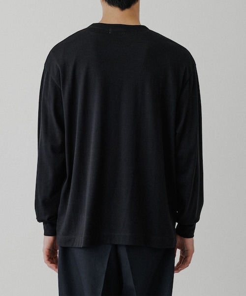 ADAM ET ROPE'（アダムエロペ）の「【NIKKE】ウール天竺 ロングスリーブ ニットTシャツ（Tシャツ/カットソー・メンズ・ブラック/ネイビー・L/M）」の12枚目の写真