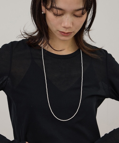 ADAM ET ROPE'（アダムエロペ）の「【J'aDoRe・店舗限定】【ERICKA NICOLAS BEGAY（エリッカニコラスビゲイ）】ナバホパールネックレス3mm/80cm（ネックレス・レディース・シルバー・F）」の18枚目の写真