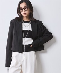 nissen | 【CHIC STYLE】クロップドテーラードジャケット(ジャケット/アウター)