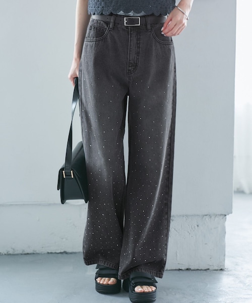 ROPE' PICNIC（ロペピクニック）の「キラキラビジューデニム（デニムパンツ・レディース・ネイビー/ブルー/ブラック系・36/38/40）」の20枚目の写真