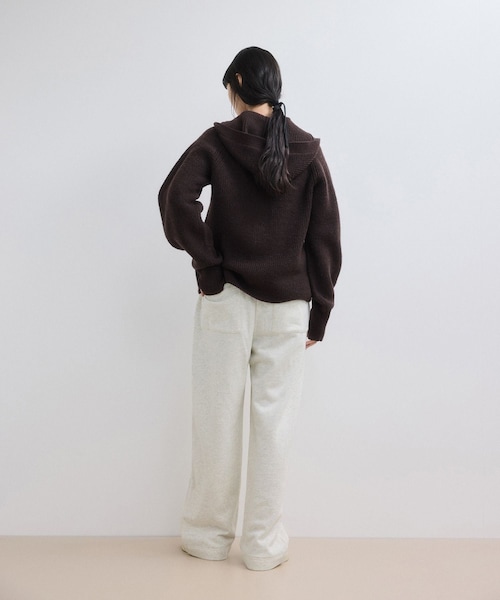 ADAM ET ROPE'(アダムエロペ)の「【WEB限定】ワイドスウェットパンツ(その他パンツ・レディース・チャコール/キナリ系・34/36/38)」の9枚目の写真