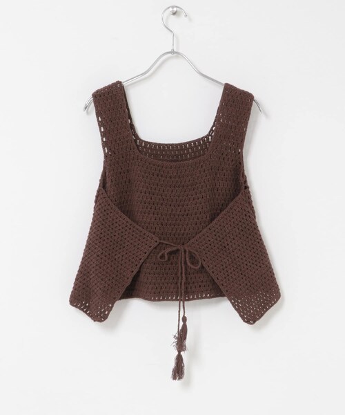 URBAN RESEARCH DOORS（アーバンリサーチドアーズ）の「『別注』AFLOAH×DOORS　KNIT TUNK TOP（タンクトップ・レディース・BLACK/BROWN・One）」の15枚目の写真