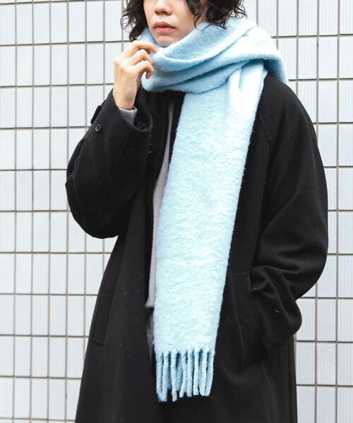 URBAN RESEARCH DOORS（アーバンリサーチドアーズ）の「ボリュームマフラー（マフラー・メンズ・CHARCOAL/L.BLUE・-）」の13枚目の写真