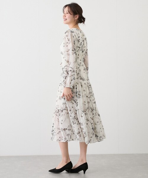 Jayro（ジャイロ）の「フラワーシフォンワンピース（ワンピース・レディース・ブラック/ホワイト系・F）」の12枚目の写真