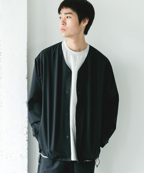 URBAN RESEARCH DOORS（アーバンリサーチドアーズ）の「『別注』Marmot×DOORS　DOTAIR CARDIGAN SHIRTS（ノーカラージャケット・メンズ・INK BLACK/BLUE GRAY/KHAKI・M/L/XL）」の5枚目の写真