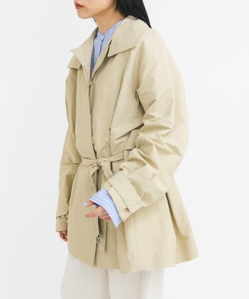 KBF（ケイビーエフ）の「テントラインBIGミドルコート（テーラードジャケット・レディース・BEIGE/BROWN/NAVY・One）」の16枚目の写真
