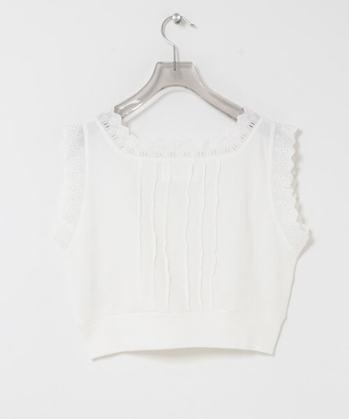 URBAN RESEARCH（アーバンリサーチ）の「crinkle crinkle crinkle　WAFFLE FRILL VEST（ベスト・レディース・WHITE/BLACK・Free）」の13枚目の写真