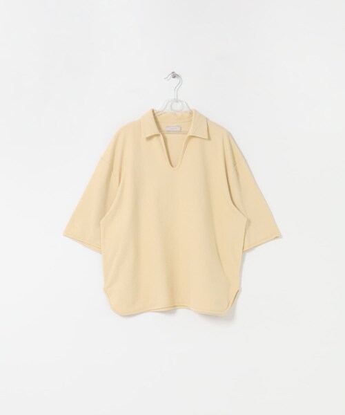 LAATO（ラート）の「open collared tee（Tシャツ/カットソー・レディース・クリーム/モス/スカイ・Free）」の10枚目の写真