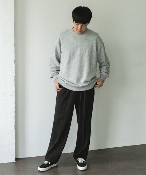 URBAN RESEARCH DOORS(アーバンリサーチドアーズ)の「commpost 反毛裏毛クルーネックスウェット(スウェット・メンズ・TOP GRAY・M/L/XL)」の9枚目の写真