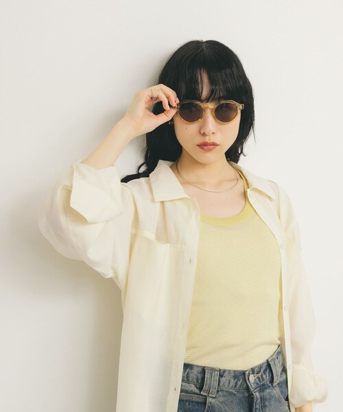 KBF（ケイビーエフ）の「ボストンフレームサングラス（メガネ・レディース・BLUE GRAY/GREEN/BROWN・one）」の19枚目の写真