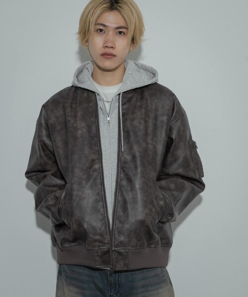 SENSE OF PLACE by URBAN RESEARCH（センスオブプレイスバイアーバンリサーチ）の「ヴィンテージライクMA-1（MA-1・メンズ・BLACK/BROWN・M/L）」の19枚目の写真