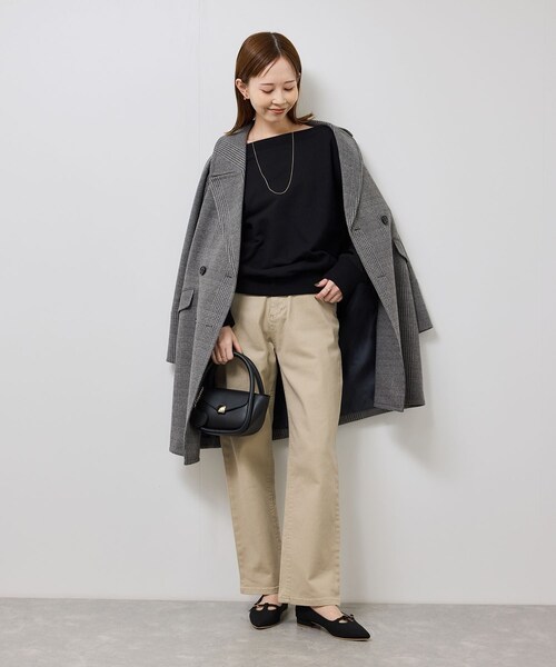 ROPE' PICNIC（ロペピクニック）の「2WAYボートネックスウェット/リンクコーデ（スウェット・レディース・ブラック/ライトグレー/キナリ・F）」の10枚目の写真