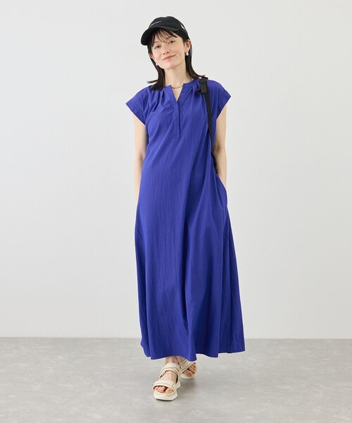 ROPE' PICNIC(ロペピクニック)の「リラックスワンピース(ワンピース・レディース・ブラック/ダークブラウン/ブルー/ワイン・F)」の18枚目の写真
