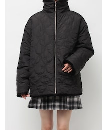 CALNAMUR | 2WAYリボン＆フェイクファーキルティングコート(ダウンジャケット/コート)