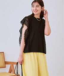 nissen | 袖レースカットソートップス(Tシャツ/カットソー)