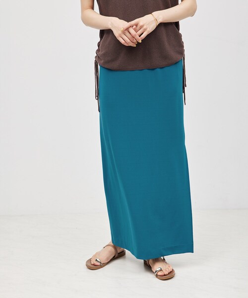 ROPE'（ロペ）の「トリアセジャージーペンシルスカート（スカート・レディース・ブラック/ブルー系・36/38）」の10枚目の写真