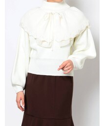 dazzlin | 2WAYケープカラーニットトップス(ニット/セーター)