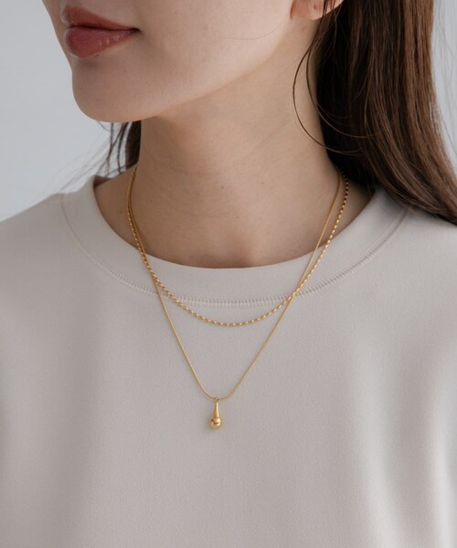 URBAN RESEARCH Sonny Label（アーバンリサーチサニーレーベル）の「ステンレス二連ドロップネックレス（ネックレス・レディース・シルバー/ゴールド・One）」の2枚目の写真