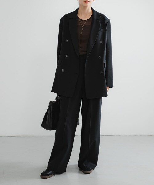 URBAN RESEARCH（アーバンリサーチ）の「ウールブレンドテーラードジャケット（テーラードジャケット・レディース・GRY STRIPE/BLACK・36/38）」の21枚目の写真