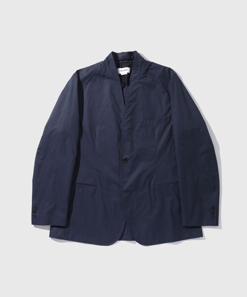 ADAM ET ROPE'(アダムエロペ)の「【HED MAYNER/ヘドメイナー】COMPACT COTTON JACKET(ノーカラージャケット・メンズ・ネイビー・S/XS)」の2枚目の写真
