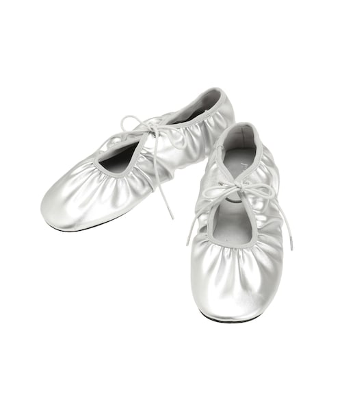 Ungrid（アングリッド）の「ギャザーフラットシューズ（その他シューズ・レディース・ブラック/シルバー・S/M/L）」の4枚目の写真