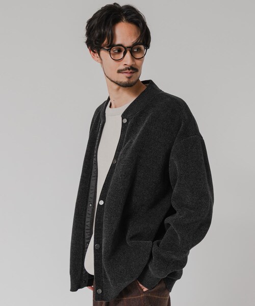 URBAN RESEARCH（アーバンリサーチ）の「モールニットカーディガン（カーディガン/ボレロ・メンズ・NAVY/CHARCOAL/KHAKI/BLACK・M/L）」の8枚目の写真