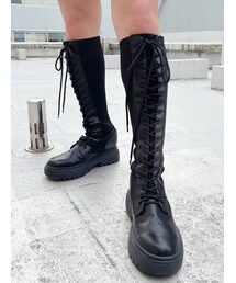 GYDA | ニットドッキングインソールワークブーツ(その他シューズ)