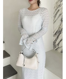 dazzlin | バックリボンレースワンピース(ワンピース)