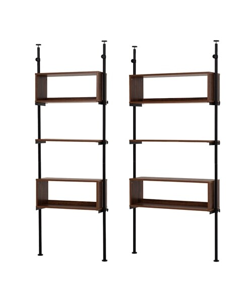 nissen（ニッセン）の「突っ張り式ディスプレイラック(無段階高さ調節 )（家具・メンズ・ホワイト×ホワイト/ナチュラル×アイボリー/ブラウン×ブラック・幅70cm/幅90cm）」の3枚目の写真