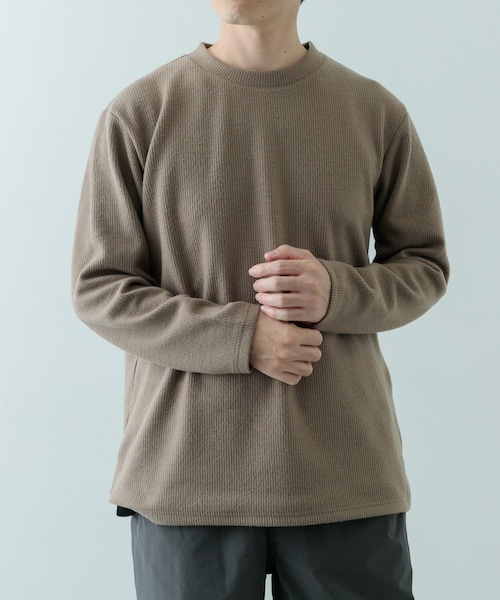 ITEMS URBANRESEARCH（アイテムズ アーバンリサーチ）の「クルーネック リブ ヘビーウェイトTops（Tシャツ/カットソー・メンズ・CHA/IVO/MOC/BLK・M/L）」の4枚目の写真