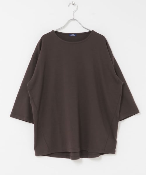 ITEMS URBANRESEARCH(アイテムズ アーバンリサーチ)の「TCポンチ 7分袖 カットソー(Tシャツ/カットソー・メンズ・WHITE/BLACK/D.BROWN/D.PINK・M/L)」の3枚目の写真