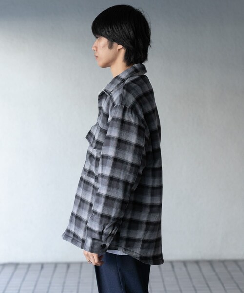 SENSE OF PLACE by URBAN RESEARCH(センスオブプレイスバイアーバンリサーチ)の「オンブレーチェックボアジャケット(テーラードジャケット・メンズ・BLACK/BROWN・M/L)」の10枚目の写真