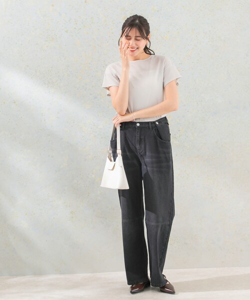 URBAN RESEARCH ROSSO（アーバンリサーチロッソ）の「シアーフライスTシャツ（Tシャツ/カットソー・レディース・L.GREIGE/D.NAVY・FREE）」の22枚目の写真