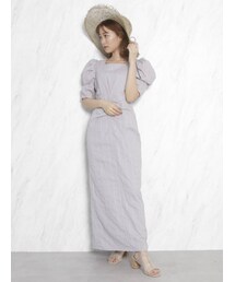 dazzlin | コットンタックボリュームショルダーワンピース(ワンピース)