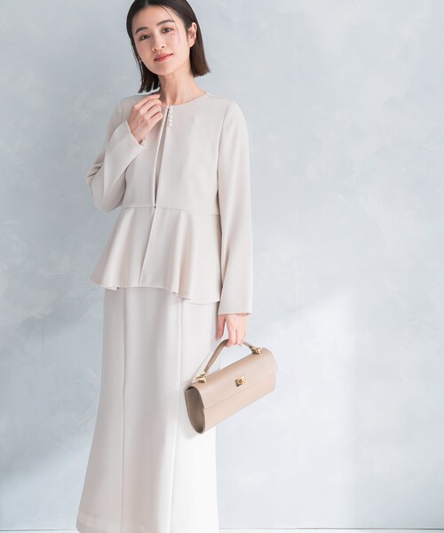 URBAN RESEARCH ROSSO（アーバンリサーチロッソ）の「kaene　フレアジャケットセットワンピース（ワンピース・レディース・beige/navy・M）」の6枚目の写真