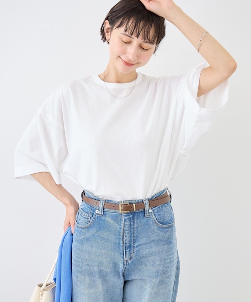 ROPE' PICNIC（ロペピクニック）の「【一部店舗限定】【Hanes × DODO JEAN】ビッグTシャツby THE DODO JEAN（Tシャツ/カットソー・レディース・ブラック/チャコール/ホワイト・F）」の21枚目の写真