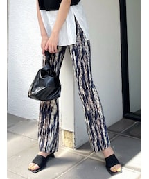 EMODA | ウェーブテクスチャーハイウエストパンツ(その他パンツ)